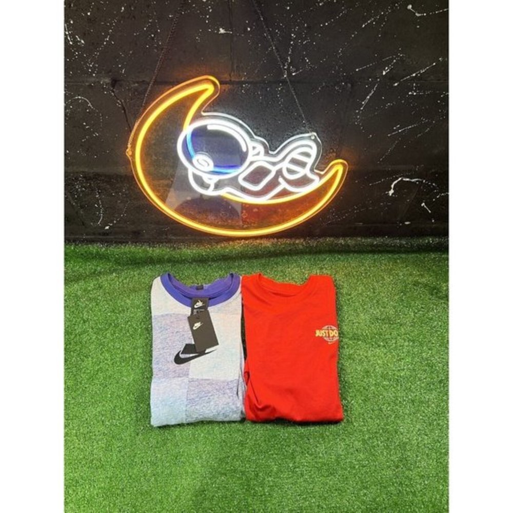 Lot Of 2 NWT Nike Mini Swoosh Dri Fit T-Shirt Gym Workout Casual Mens Sz MD